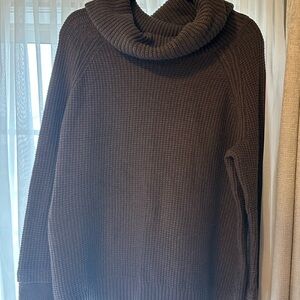 Market & Spruce Dark Brown Cowl Neck Sweater